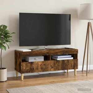 Imagine vidaXL Cabinet TV cu LED Stejar fumuriu Lemn prelucrat