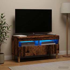 Imagine vidaXL Cabinet TV cu LED Lemn vechi Lemn prelucrat