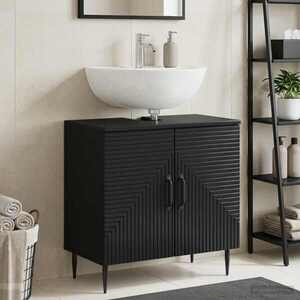 Imagine vidaXL Dulap pentru Chiuveta de Baie HAARLEM Negru 59, 5 x 31, 5 x 59 cm