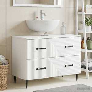 Imagine vidaXL Dulap pentru Chiuveta de Baie HAARLEM Alb 82 x 41 x 58, 5 cm