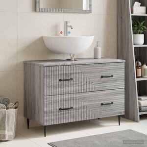 Imagine vidaXL Dulap pentru Chiuveta de Baie HAARLEM Sonoma gri