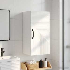 Imagine vidaXL Dulap de perete pentru baie HAARLEM Alb 30 x 31 x 59 cm