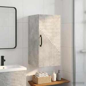 Imagine vidaXL Dulap de perete pentru baie HAARLEM Gri Beton 30 x 31 x 59 cm