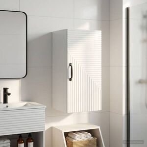 Imagine vidaXL Dulap de perete pentru baie HAARLEM Alb foarte lucios