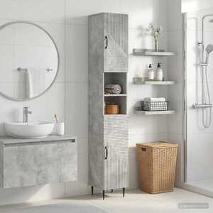 Imagine vidaXL Cabinet de Baie cu Raft Deschis HAARLEM Gri Beton
