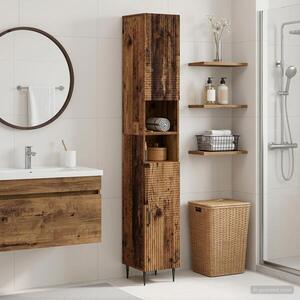 Imagine vidaXL Cabinet de Baie cu Raft Deschis HAARLEM Lemn vechi