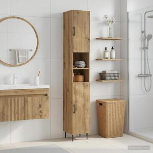 Imagine vidaXL Cabinet de Baie cu Raft Deschis HAARLEM Stejar Artizanal