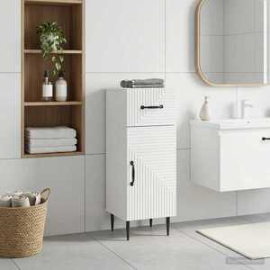 Imagine vidaXL Dulap de Depozitare pentru Baie HAARLEM Alb 30 x 31 x 80 cm