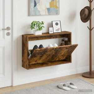 Imagine vidaXL Dulap pentru pantofi montat pe perete HAARLEM 71 x 17 x 43 cm