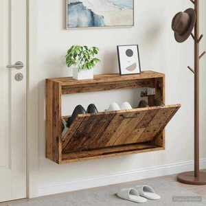 Imagine vidaXL Dulap pentru pantofi montat pe perete HAARLEM 71 x 17 x 43 cm
