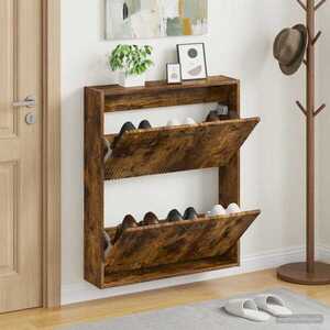 Imagine vidaXL Dulap pentru pantofi montat pe perete HAARLEM 71 x 17 x 86 cm