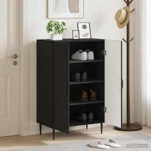 Imagine vidaXL Dulap pentru pantofi HAARLEM 59, 5 x 39, 5 x 89, 5 cm Negru