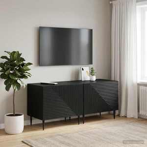 Imagine vidaXL Cabinet TV Negru Lemn prelucrat