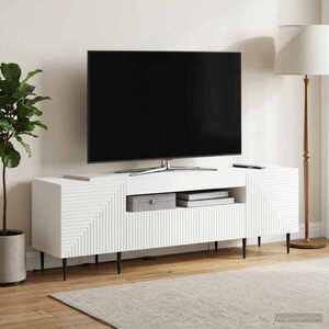 Imagine vidaXL Cabinet TV cu LED Alb Lemn prelucrat