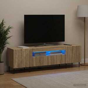 Imagine vidaXL Cabinet TV cu LED Stejar Sonoma Lemn prelucrat