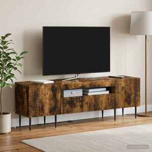 Imagine vidaXL Cabinet TV cu LED Stejar fumuriu Lemn prelucrat
