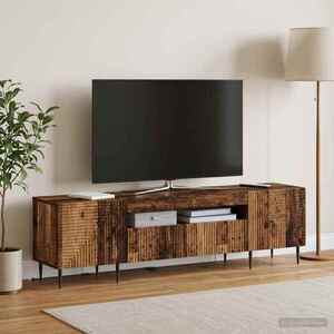 Imagine vidaXL Cabinet TV cu LED Lemn vechi Lemn prelucrat