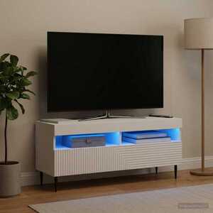 Imagine vidaXL Cabinet TV cu LED Alb Lemn prelucrat