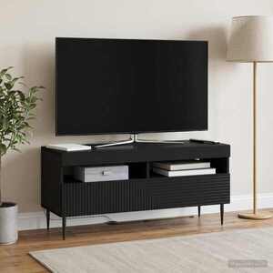 Imagine vidaXL Cabinet TV cu LED Negru Lemn prelucrat