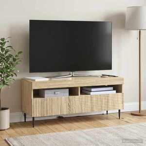 Imagine vidaXL Cabinet TV cu LED Stejar Sonoma Lemn prelucrat
