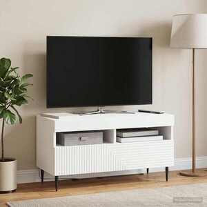 Imagine vidaXL Cabinet TV cu LED Alb Lemn prelucrat