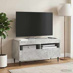Imagine vidaXL Cabinet TV cu LED Gri Beton Lemn prelucrat