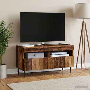 Imagine vidaXL Cabinet TV cu LED Lemn vechi Lemn prelucrat