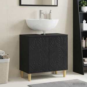 Imagine vidaXL Dulap pentru Chiuveta de Baie DELFT Negru 59, 5 x 31, 5 x 59 cm