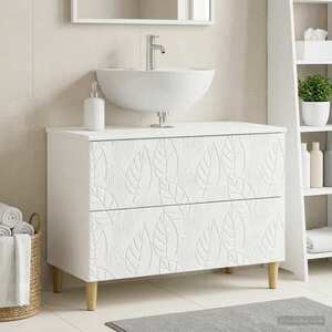 Imagine vidaXL Dulap pentru Chiuveta de Baie DELFT Alb 82 x 41 x 59 cm