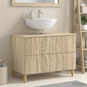 Imagine vidaXL Dulap pentru Chiuveta de Baie DELFT Stejar Sonoma