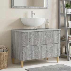 Imagine vidaXL Dulap pentru Chiuveta de Baie DELFT Sonoma gri 82 x 41 x 59 cm