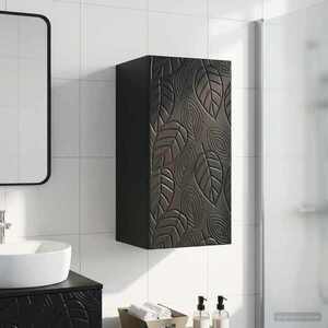 Imagine vidaXL Dulap de perete pentru baie DELFT Negru 30 x 31 x 59 cm