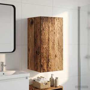 Imagine vidaXL Dulap de perete pentru baie DELFT Lemn vechi 30 x 31 x 59 cm