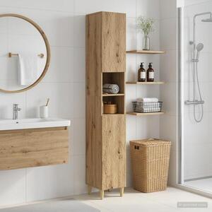 Imagine vidaXL Cabinet de Baie cu Raft Deschis DELFT Stejar Artizanal