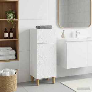 Imagine vidaXL Dulap de Depozitare pentru Baie DELFT Alb 30 x 31 x 80 cm