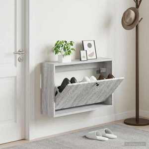 Imagine vidaXL Dulap pentru pantofi montat pe perete DELFT 71 x 17 x 43 cm