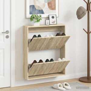 Imagine vidaXL Dulap pentru pantofi montat pe perete DELFT 71 x 17 x 86 cm