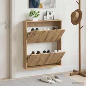 Imagine vidaXL Dulap pentru pantofi montat pe perete DELFT 71 x 17 x 86 cm