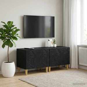 Imagine vidaXL Cabinet TV Negru Lemn prelucrat