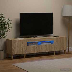 Imagine vidaXL Cabinet TV cu LED Stejar Sonoma Lemn prelucrat