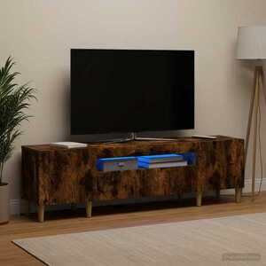 Imagine vidaXL Cabinet TV cu LED Stejar fumuriu Lemn prelucrat