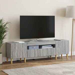 Imagine vidaXL Cabinet TV cu LED Sonoma gri Lemn prelucrat