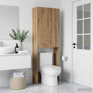 Imagine vidaXL Dulap pentru toaletă DELFT Stejar Artizanal 66 x 25, 5 x 190 cm