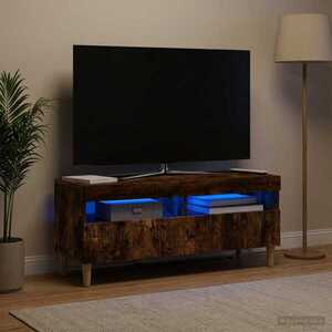 Imagine vidaXL Cabinet TV cu LED Stejar fumuriu Lemn prelucrat