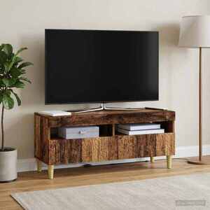 Imagine vidaXL Cabinet TV cu LED Lemn vechi Lemn prelucrat