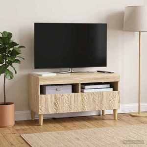 Imagine vidaXL Cabinet TV cu LED Stejar Sonoma Lemn prelucrat