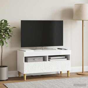 Imagine vidaXL Cabinet TV cu LED Alb foarte lucios Lemn prelucrat