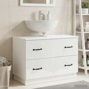 Imagine vidaXL Dulap pentru Chiuveta de Baie HOORN Alb 82 x 41 x 56 cm
