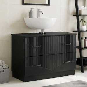 Imagine vidaXL Dulap pentru Chiuveta de Baie HOORN Negru 82 x 41 x 56 cm