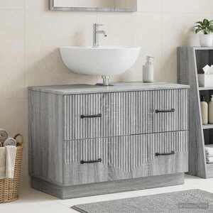 Imagine vidaXL Dulap pentru Chiuveta de Baie HOORN Sonoma gri 82 x 41 x 56 cm